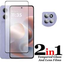适用于 Moto G86/G86 Power 5G 的二合一钢化玻璃膜，9H 硬度，防震屏幕保护膜 + 摄像头镜头保护膜，全方位保护，春季复活节礼物 - Moto G86 - 查看 6
