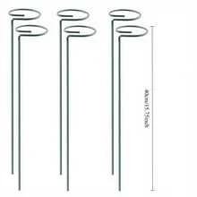 1pc/6pcs Metal Plant Cages And Stands, Single Stem Garden Plant Stakes, Suitable For Tomatoes, Orchids, Peonies, Roses - Durable Garden Plant Stakes - A-green - View 6