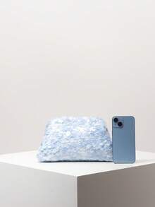 Women's Sequin Clutch Bag, Random Pattern, Suitable For Evening, Party, Wedding And Other Occasions, Elegant Ladies' Gift - Baby Blue - View 3