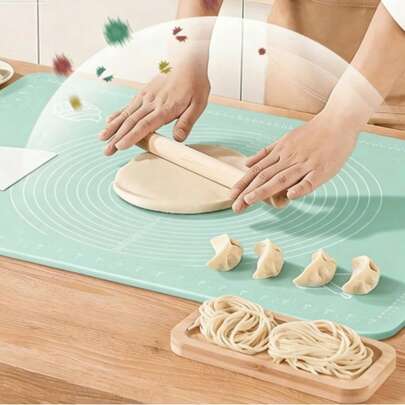 1片/2片装加厚硅胶防滑厨房垫 - 可折叠防滑设计，经久耐用，易于清洁，适用于擀面、切菜和烘焙，适合家庭和餐厅使用，烘焙配件 | 防滑表面 | 硅胶垫