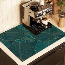 1pc, 2D Flat Protective Cover With Green Leaf Pattern, Fashionable And Easy To Clean, Suitable For Any Kitchen, Washing Machine, Dryer, Furnace Panel Protection Device And Glass Furnace Cover (Changing Furnace). - Multicolor - View 10