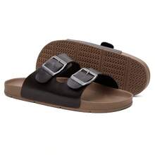 Unisex Casual  Sandal With Adjustable Buckle, Comfortable, Synthetic - Rust Brown - View 3