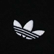 Adidas 女士POLO衫，3S POLO，户外日常运动休闲简约短袖POLO衫 KD7974 - 黑色 - 查看 4
