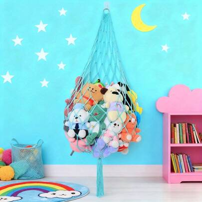 1pc Plush Animal Hanging Bed (Corner) - Plush Animal Hanging Bed Frame - Cute Room Decor Aesthetic, Children/Nursery Bedroom Boho Style