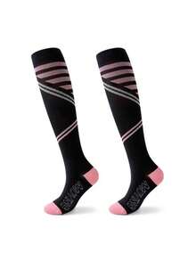 1 Pair Black Spring New Slim Leg Running Muscle Compression Calf Sleeves - Multicolor - View 6