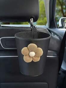1pc Flower Shaped Car Trash Can, Seat Garbage Bin, Air Vent Trash Holder - Garbage Can - View 11