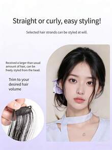 2pcs/Set 10-Inch Women Bangs Hair Extensions - Thin & Invisible Side Bangs, Natural Look, Clip-In Design, Suitable For Daily Wear, Parties, Quick Styling, Valentine's Day Gift - Multicolor - View 4