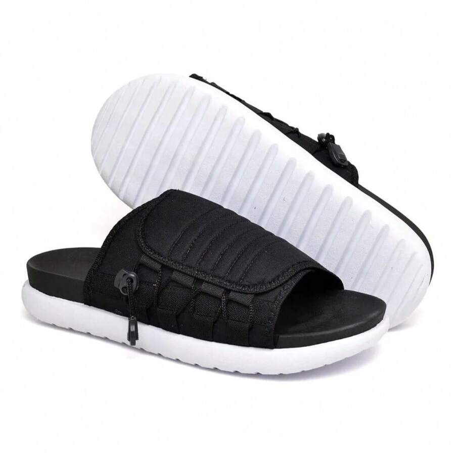 Men's Asuna Slide Sandal, Anatomical, Cloud Sandal, Women's Summer Classic, Lightweight, Soft, Comfortable, Carnival - 黑色 - 查看 1