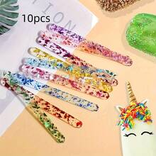 5/10/20pcs Reusable Acrylic Popsicle Sticks Multi Colored Food Ice Cream Sticks For DIY Popsicles Cakes Candy Crafts Kitchen Supplies - Multicolor - View 13