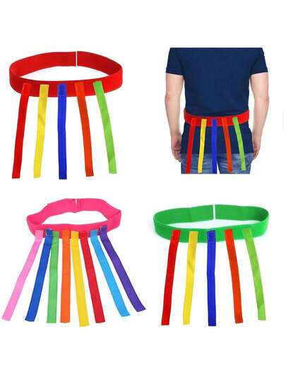 Set de 2 piezas/3 piezas (5 colas/8 colas) Juego interactivo de captura de banderas para exteriores - Suministros navideños, familiar, fiesta, trabajo en equipo, disponible en varios colores (rojo, amarillo, azul, verde, naranja, morado), adecuado para adolescentes y adultos en competencias y entretenimiento al aire libre, dispositivo retráctil de entrenamiento de captura de banderas, adecuado para juegos familiares al aire libre, carnavales, picnics, mejora la cooperación en equipo y las habilidades deportivas, entretenimiento para fiestas, regalo divertido