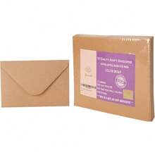 1/20个，4 x 6英寸，A4信封，卡片信封，棕色信封，牛皮纸信封，适用于邀请函、明信片，水性胶，带胶封口 - 查看 6