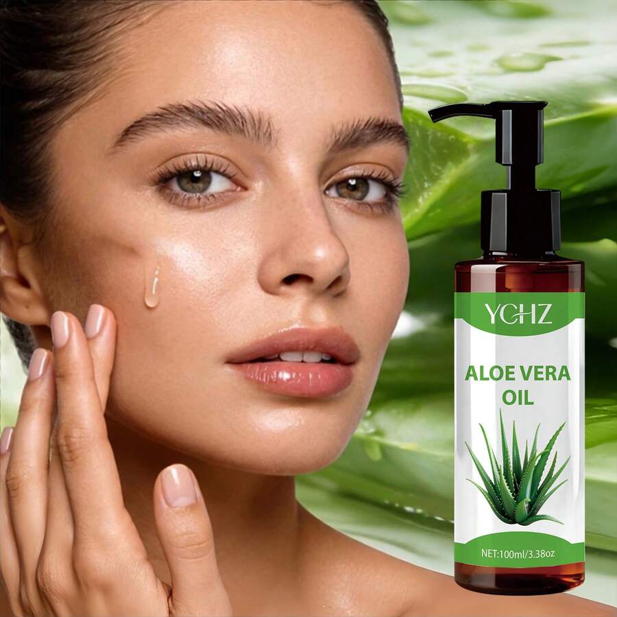 100毫升芦荟精油：100%天然有机，适用于身体按摩和头发护理