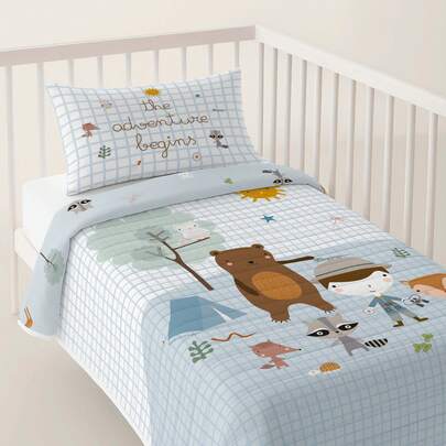 Naturals HACIENDO EL INDIO - Colcha Bouti Reversível Berço/Maxi Berço - ✅ Entrega 2-5 dias ✅ - Algodão - Extra Suave - 3 Modelos Disponíveis - Fabricado em Espanha