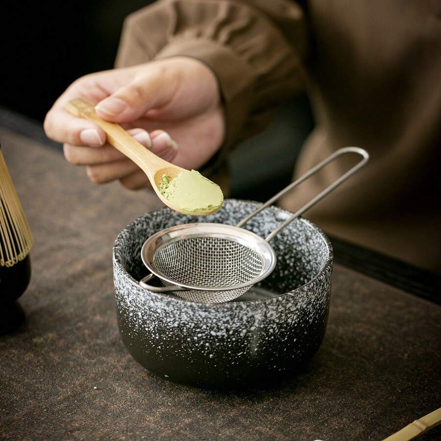 Bộ dụng cụ pha trà Matcha truyền thống Nhật Bản 6 món - Bao gồm dụng cụ đánh trà bằng tre, bát trà Matcha, thìa, rây lọc, các phụ kiện pha chế Matcha có thể tái sử dụng, lý tưởng cho những người yêu thích trà và pha trà Matcha tại nhà. - Nhiều màu - Xem 1