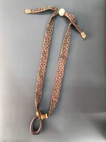 1pc Leopard Print Silk Scarf, Women's Long Elegant Neck Scarf Accessory - Multicolor - View 3