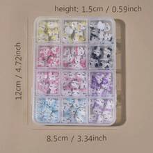SANRIO Mặt dây chuyền hình báo đốm hoạt hình, đính hạt, dùng để làm trang sức, mặt dây chuyền hình động vật dễ thương bằng nhựa, thích hợp cho nghệ thuật làm móng DIY và trang trí hộp đựng đồ trang sức. - Nhiều màu - Xem 5