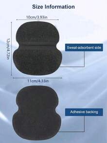 2/4/10/20片装大号黑色吸汗腋下贴，无纺布材质，隐形设计，男女通用，黑色 - 彩色 - 查看 9