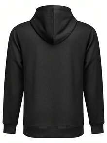 Men's Orca Whale Graphic Hoodie, Soft Breathable Loose Fit Pullover For Guys - 黑色 - 查看 4