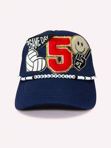 Cadena para sombrero Tucker, Cadena para sombrero Besties, Cadena para sombrero Mamá, Cadena para sombrero con cuentas navideñas, Cadena para sombrero del día del juego - color - Ver 24