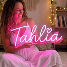 Customizable Dimmable USB Neon Sign, Personalized Heart-Shaped Neon Name Plate, Suitable For Bedroom Decor, Wedding Birthday Party Christmas Valentine's Day Gift - Đèn hình trái tim - Xem 4