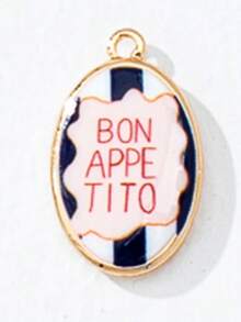 Pingente folheado a ouro com tema de frutas marinhas, ideal para confecção de bijuterias, decoração de colares e pulseiras, acessórios de verão. Inclui conchas, cerejas, peixes, caranguejos, limões e laços. - Multicolorido - Ver 33