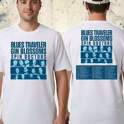 Camiseta de la gira 2026 de Blues Traveler, Gin Blossoms y Spin Doctors