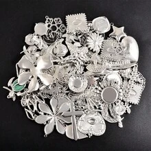 1/5/10个装 奢华简约时尚304不锈钢金/银多色吊坠饰品，高品质真空镀膜首饰DIY配件，适用于项链、手链、耳环，随机发货 - 多款隨機發 - 查看 10