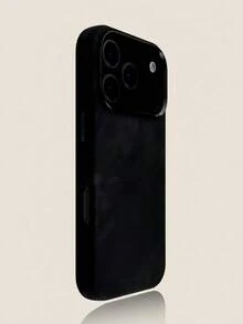 Luxury Faux Leather Flannel Phone Case Compatible With IPhone 17 Pro Max 17Pro 17Air 17 16 15 14 13 12 Pro Max Shockproof Soft Back Cover - Black - View 2