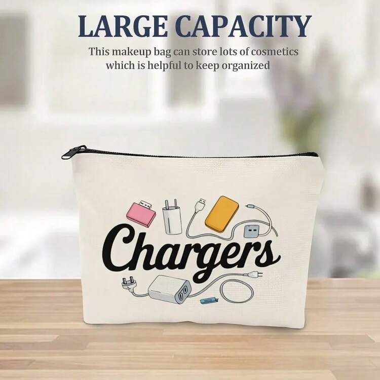 Colorful Charging Cable Organizer Bag - Portable Tech Storage Pouch For Cables, Adapters And Power Banks | Suitable For School, Commute, Daily Use, Family Spring Travel And Vacation - Multicolor - View 4