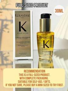 KÉRASTASE Elixir Ultime L'Huile Originale Hair Oil, 30ML Full-Size, 15ML Mini-Size, Versatile Heat Protectant, Frizz Control, Shine Boost, Nourishing Treatment, Wild Camellia Extract, Jasmine & My Myrror Hairs Formr, Hairt, Daily Hairs, Daily Heal, Daily Hairs Women, Hairt, Daily Hairs照Men,Daily Use Hair Perfume Oil - 卡詩山茶花經典香氛護髮精油 - 查看 4