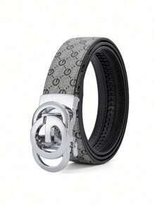Men's Automatic Buckle Alloy Letter G Patterned Belt, High-End Luxury Style, Suitable For Party Occasions And Matching With High-End Attire, Business Casual Men's Belt - Multicolor - View 4