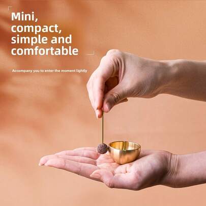 1pc Mini Singing Bowl Set 4cm Portable Meditation Sound Bowl For Yoga Mindfulness Healing Chakra Balancing Relaxation Spiritual Growth