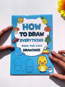 1pc 32-Page Duck Coloring Book, Step-By-Step Instructional & Educational, Thick Paper, Drawing Activity Book, Innovative Learning, Cartoon Animal/Object Patterns, Rectangular, Easy-To-Follow Detailed Painting Guide, Art & Fine Motor Skills Toy, Preschool & Classroom Supplies - Multicolor - View 1