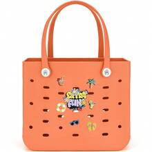 1pc Extra-Large Women's Beach Bag, Available In Multiple Colors, Large-Capacity EVA Stylish Shopping Bag, Shoulder Bag, Handbag, Open Design Multi-Functional Tote Bag - Suitable For Beach, Shopping, Pool, Sports, And Vacation. - 彩色 - 查看 16