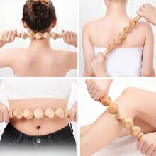 一套/6件木质理疗按摩工具套装，专业木质腹部按摩滚轮，塑形工具，适用于腹部、腿部、手臂、颈部，全身按摩器，手部按摩器，足部按摩器，肩部按摩器，颈部按摩器，按摩工具套装，手动按摩器，按摩工具，适合全家使用，按摩身体工具，美容礼品，按摩放松套装，天然按摩礼品 - 杏色 - 查看 9