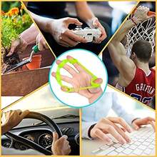 2/1 Set Silicone Hand Grip Strengthener, Finger Exerciser, Finger Tension Band, Suitable For Finger And Wrist Exercises, Finger Flexibility Training And Relaxation - Portable Finger Stretcher, Finger Flexibility Training, Hand Relaxation, Improve Grip Strength, Smartphone Case, Toy, Vacation, Massage Roller, Fidget, Fidget Toys - A - View 5