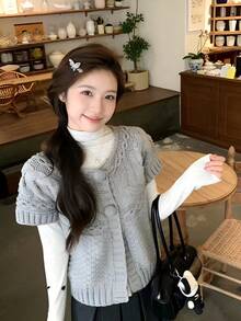 Women Sweaters - Light Khaki - View 2
