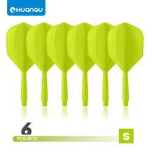 HUANQU 6 PIÈCES 2BA Plumes de fléchettes professionnelles universelles à filetage, Set de plumes de fléchettes d'une seule pièce, plumes de fléchettes professionnelles, anti-collision, ne se plient pas facilement, accessoires de fléchettes, manches de fléchettes universels 70 mm/75 mm/80 mm court/moyen/long, 8 options de couleurs - Multicolore - Voir 34