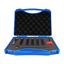 7Pcs Lathe Turning Tool Holder Carbide Inserts Set Wrench Boring Bar Indexable - por defecto - Ver 2