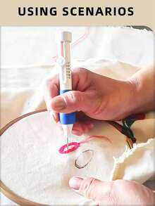 1pc/2pcs/4pcs DIY Embroidery Punch Needle, Adjustable Length Punch Needle With 3 Interchangeable Needle Tips - A - View 8