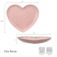 Tearose Heart Salad Dessert Plate 9" Pink - 粉色 - 查看 4