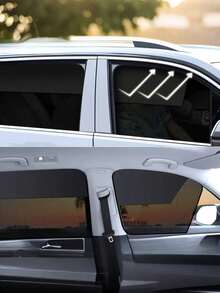 2/4pcs Magnetic Car Window Sunshade - 1 Second Installation Mesh Curtain Fit For Side Windows - With UV Protection And Heat Insulation, Also Breathable - Suitable For Sedan, SUV And Truck - A - View 8