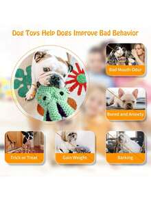 Octopus Dog Plush Toy Sound Interactive Boredom Relief Companion Pet Large Dog Anti-Demolition Home - Random Color Pineapple Velvet Octopus - View 6