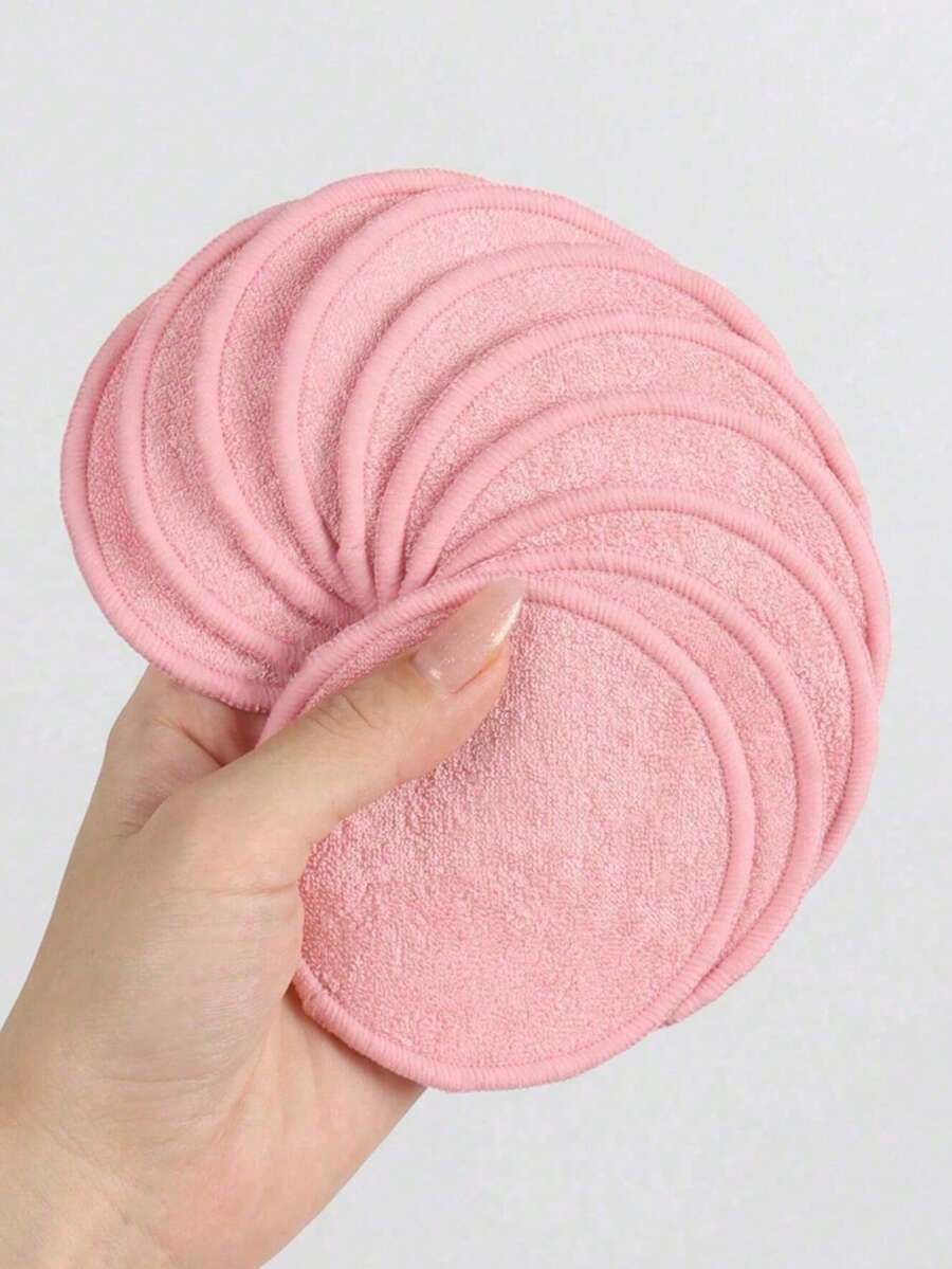 5/10/20片装可重复使用卸妆棉，温和亲肤，快速卸妆，适合所有肤质 - 淺粉色 - 查看 1