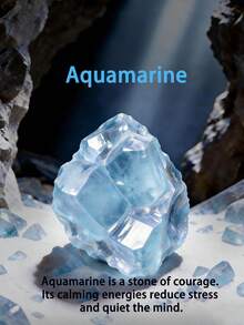 Fashionable Men's Black Obsidian Protection Bracelet, Attract Wealth, Aquamarine Courage, Focus, Energy Healing Yoga Meditation Jewelry Unisex - Multicolor - View 2