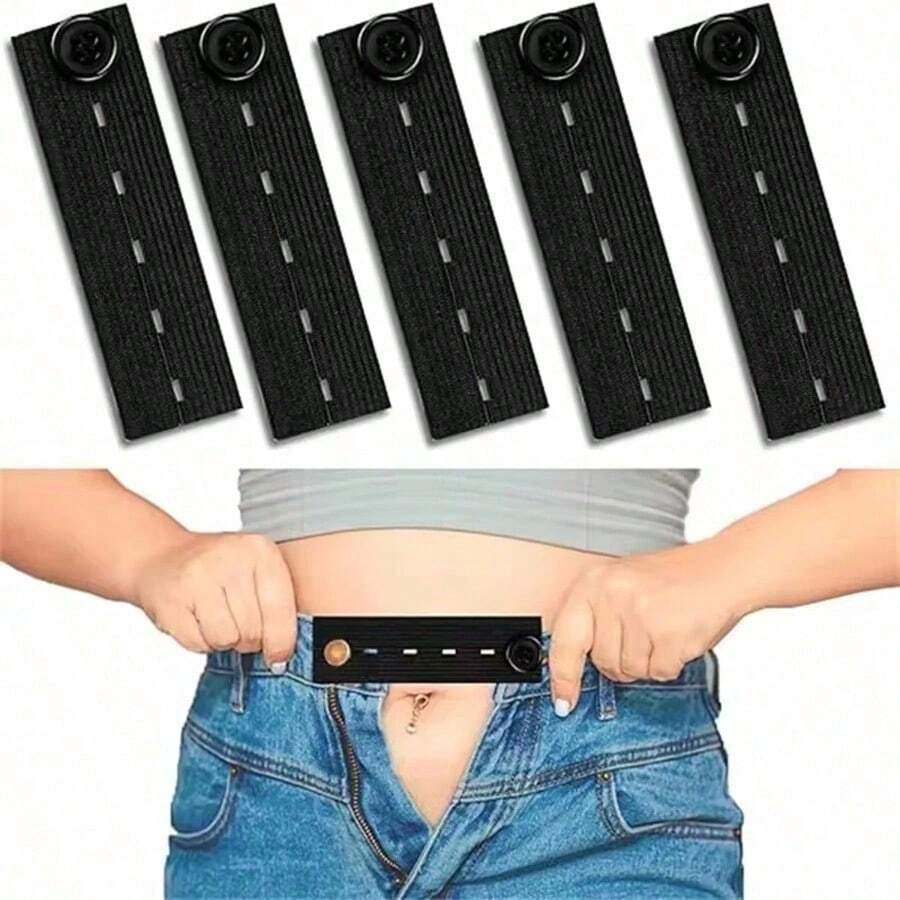 1/4pcs Waistband Extender Buckle, Elastic Adjustable Pants Extension, Maternity Pants Stretch Button