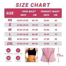 1pc  Women's Double-Layer Waist-Slimming Belt, Breathable Design, Comfortable To Wear, With Zipper And Button Closure, Suitable For Fitness Workouts - Pink - View 5