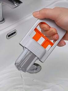 4pcs 1 Mop + 3 Sponges No-Wash Desktop Cleaner - Quick Cleaning Design, Foldable Space-Saving Handheld System Home, Office, Bathroom & Kitchen Compact Tabletop Scrubber Small Apartments And Dorms Durable Plastic Material, Flat Mop Walls, Mop, Home Essentials, Bathroom Essentials, Bathroom - 1 Cây lau nhà + 1 Miếng bông tẩy trang - Xem 3