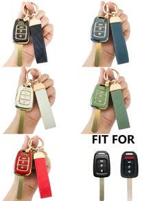 Key Fob Cover Protector With Keychain, Suitable For Accord, Civic, Fit, CR-V, Crosstour, High-End Refined Car Accessory For Both Men And Women - L4 Model - View 11
