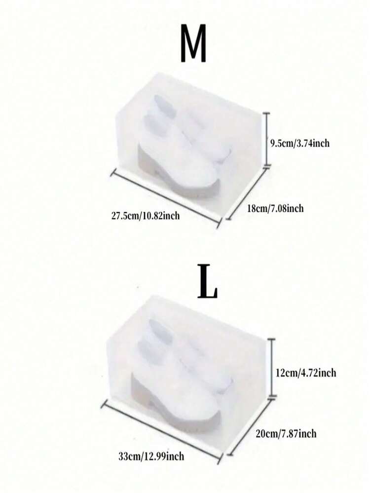 1/6pcs Transparent Plastic Shoe Boxes With Lids - Multipurpose, Waterproof, Stackable - Suitable For Dorm And Home Use - View 1